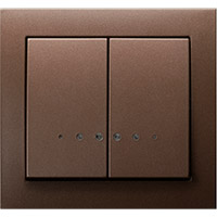 Brązowy łącznik dwuklawiszowy Ospel Kier