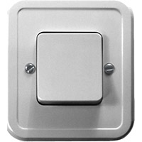 Biały łącznik jednoklawiszowy Ospel Pi