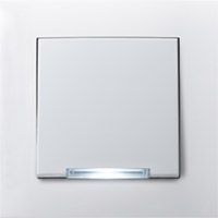 Biały łącznik jednoklawiszowy z podświetleniem Ospel Szafir